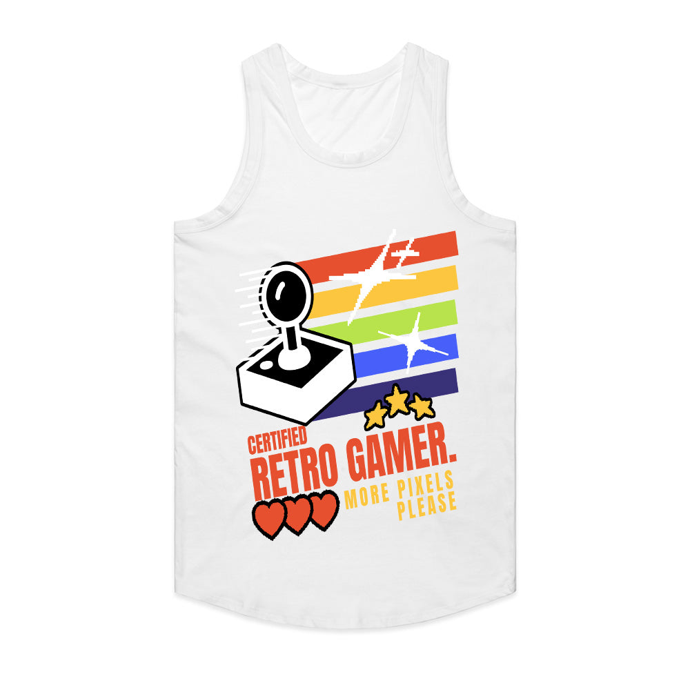 Certified Retro Gamer T-Shirt – Classic Arcade Joystick & Pixel Art