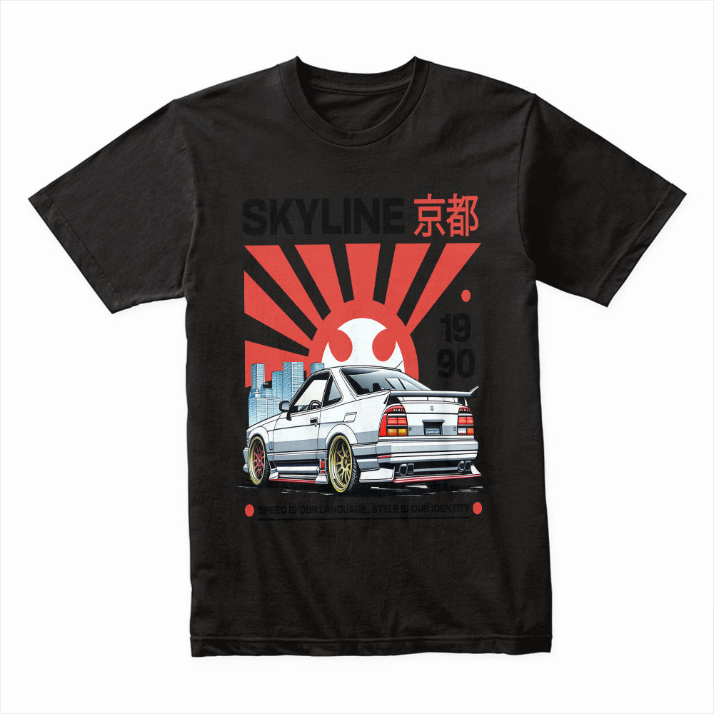 SKYLINE KYOTO 1990 T-Shirt – JDM Heritage & Street Racing Legend