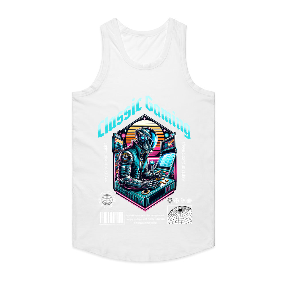"Classic Gaming Cyberpunk T-Shirt – Retro Gamer Futuristic Design"