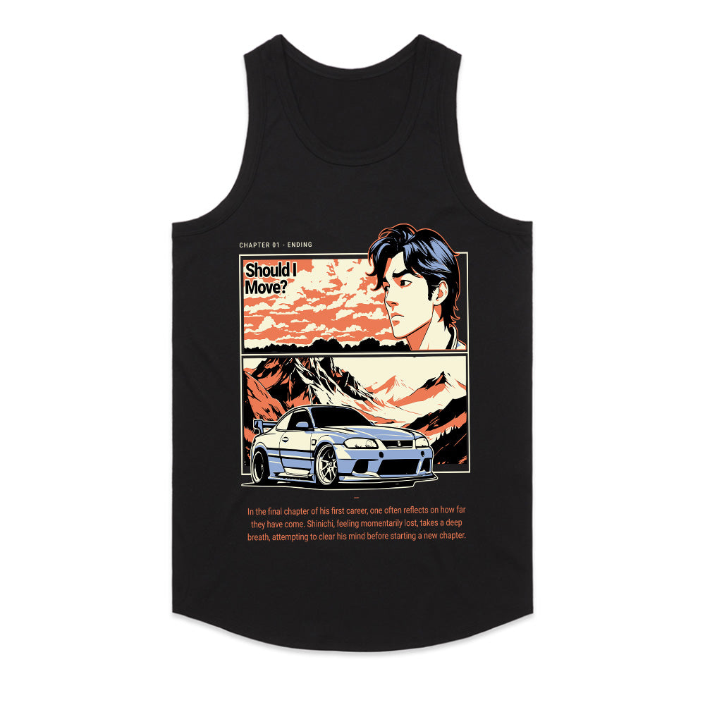 Manga-Inspired JDM Skyline T-Shirt – "Should I Move?" Streetwear