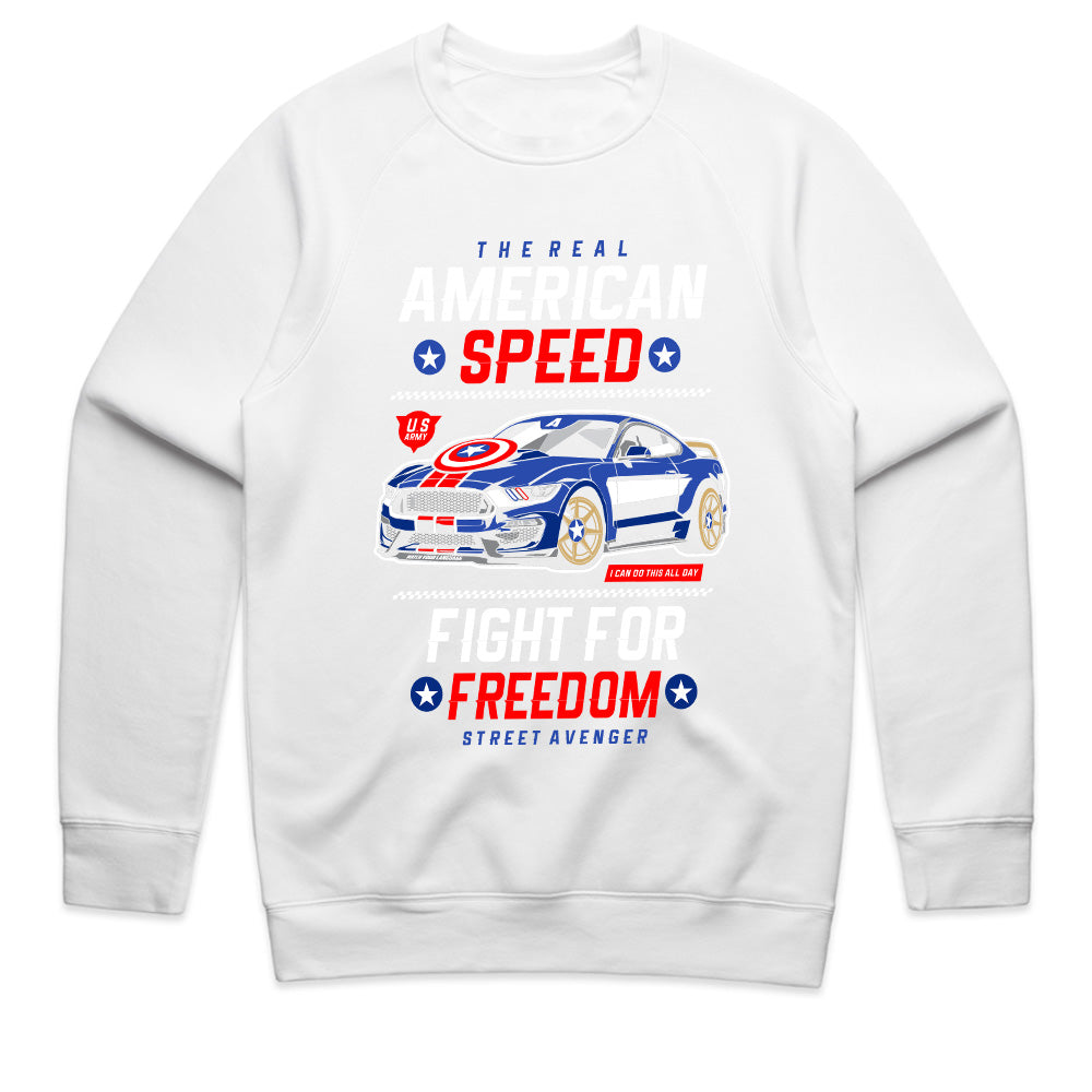 American Speed T-Shirt – Patriotic Muscle Car Racing Tee