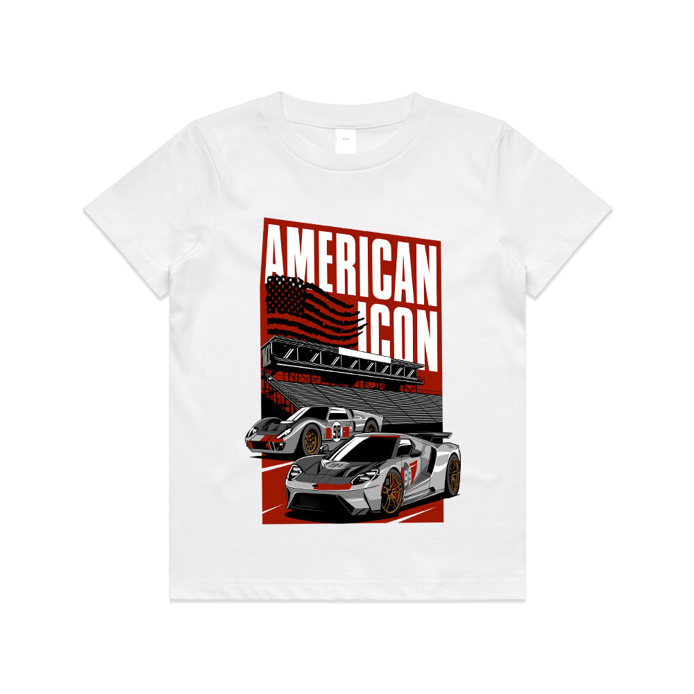American Icon Ford GT – Legendary Supercar Racing T-Shirt