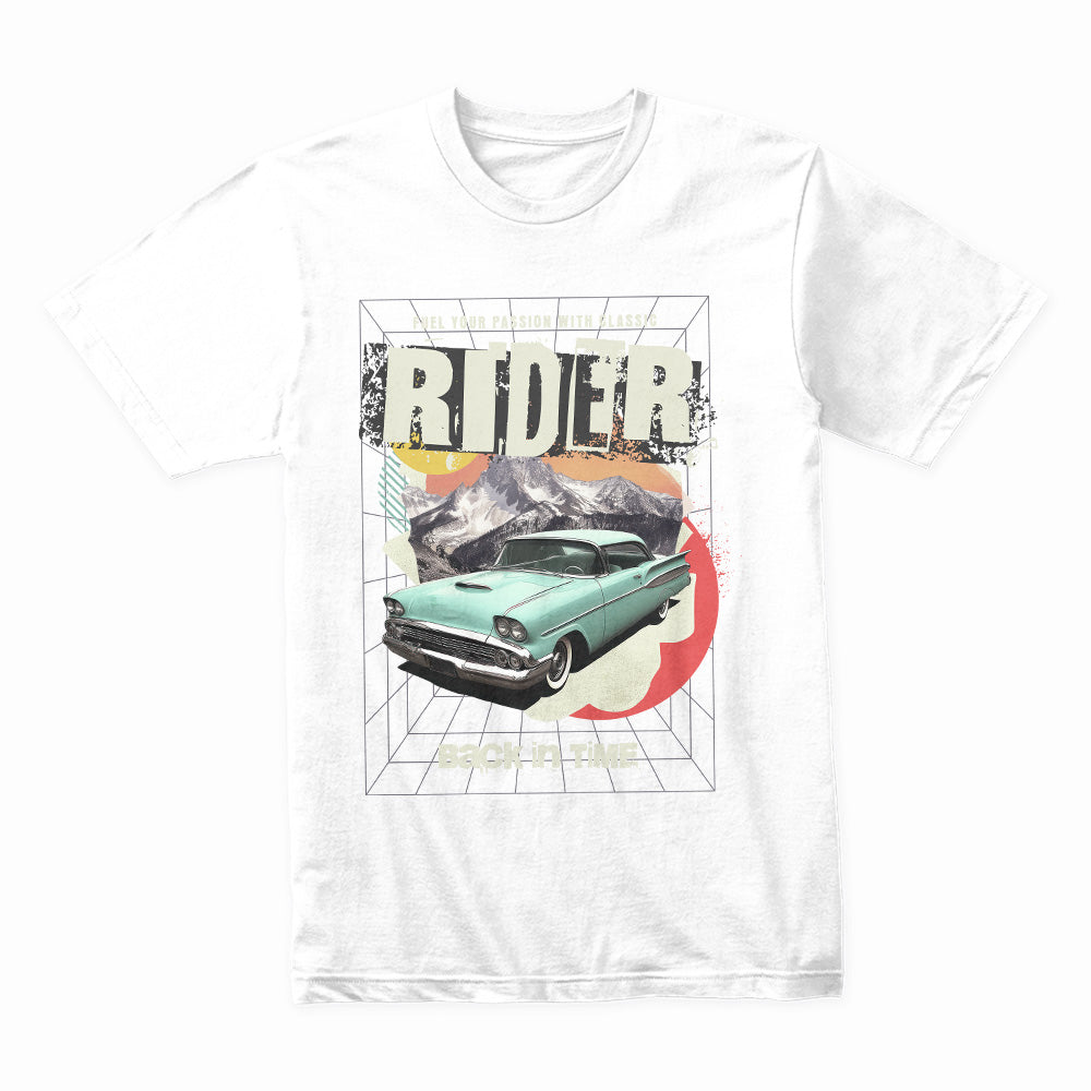 Classic Rider T-Shirt – Vintage Muscle Car & Retro Adventure Tee