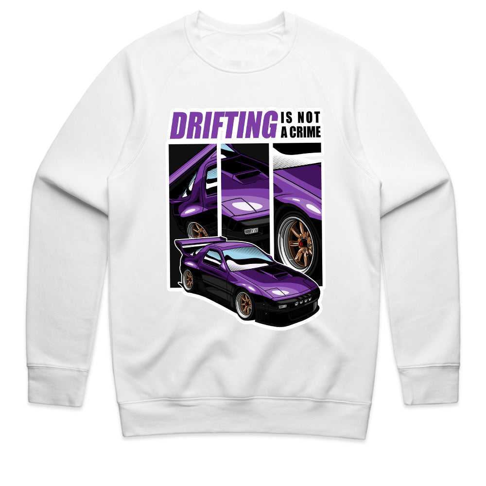 Drifting Is Not A Crime T-Shirt – Bold Car Drift Art for Enthusiasts
