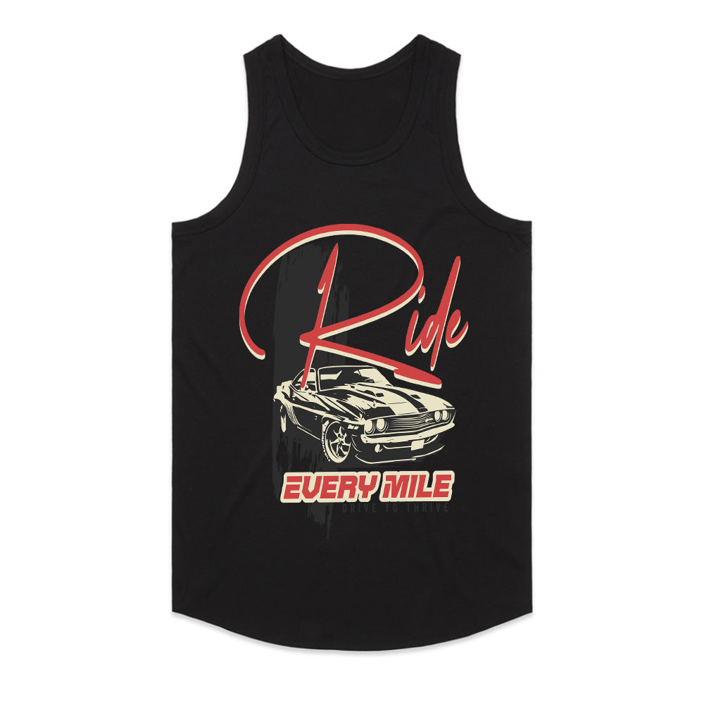 Ride Every Mile – Classic Muscle Car Lifestyle Tee
