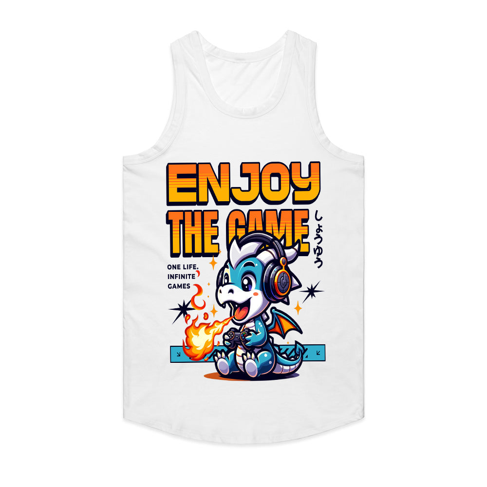 Gamer Dragon T-Shirt – "Enjoy the Game" Cute Gaming Dragon Design