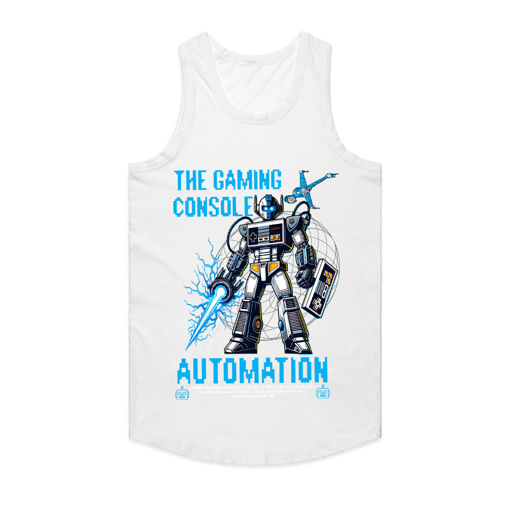 "The Gaming Console Automation" T-Shirt - Retro Mecha Gamer Design
