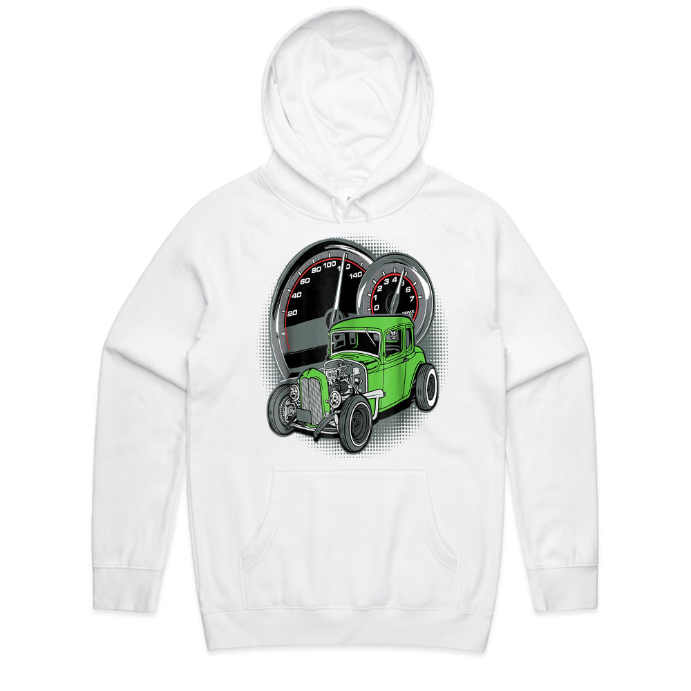 Rat Rod Speed Demon T-Shirt – Bright Green Vintage Hot Rod Coupe Tee