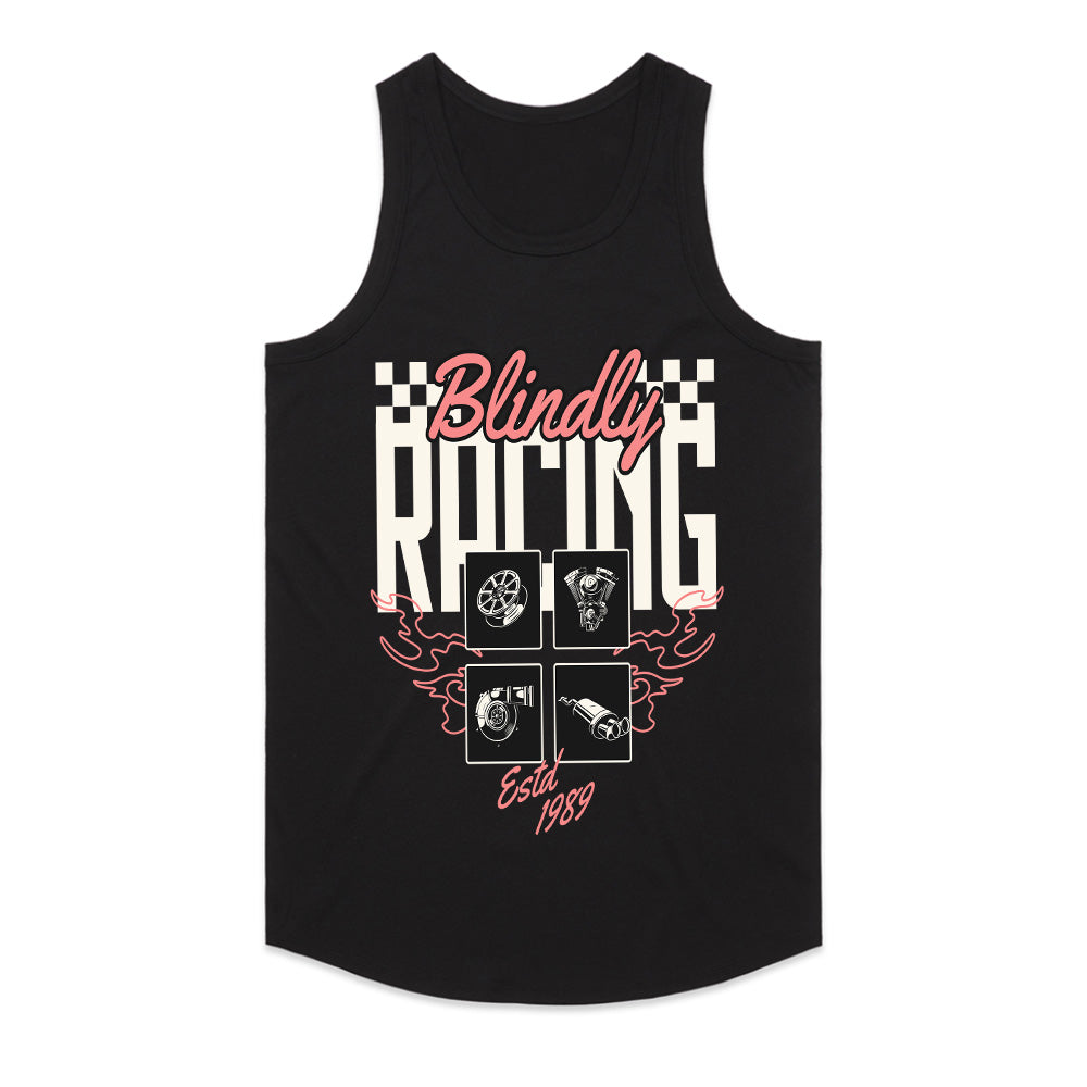 Blindly Racing – Vintage Motorsport Performance T-Shirt
