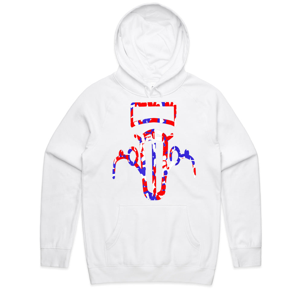 🇺🇸 Red, White & Blue Vintage Hot Rod Outline T-Shirt – Patriotic Classic Car Tee