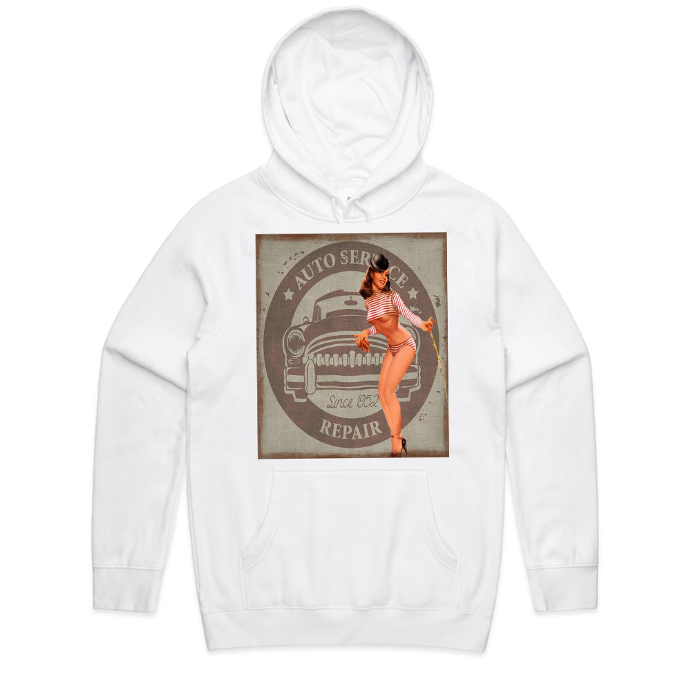 Retro Pin-Up Girl Hot Rod T-Shirt – Vintage Auto Service Repair Classic Tee
