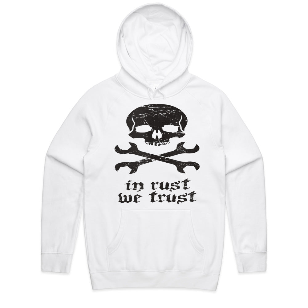 In Rust We Trust" Skull & Wrenches Mechanic T-Shirt