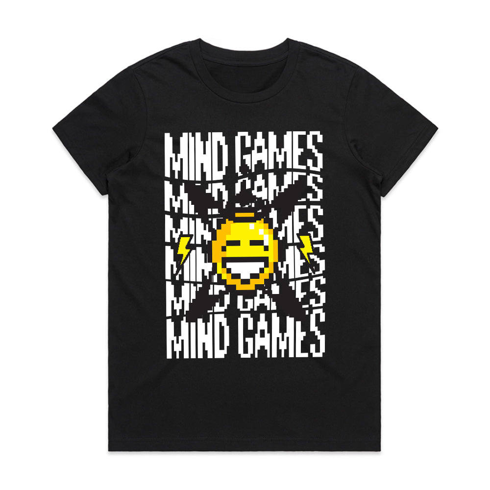 "Mind Games – Retro Pixel Glitch Gaming T-Shirt"