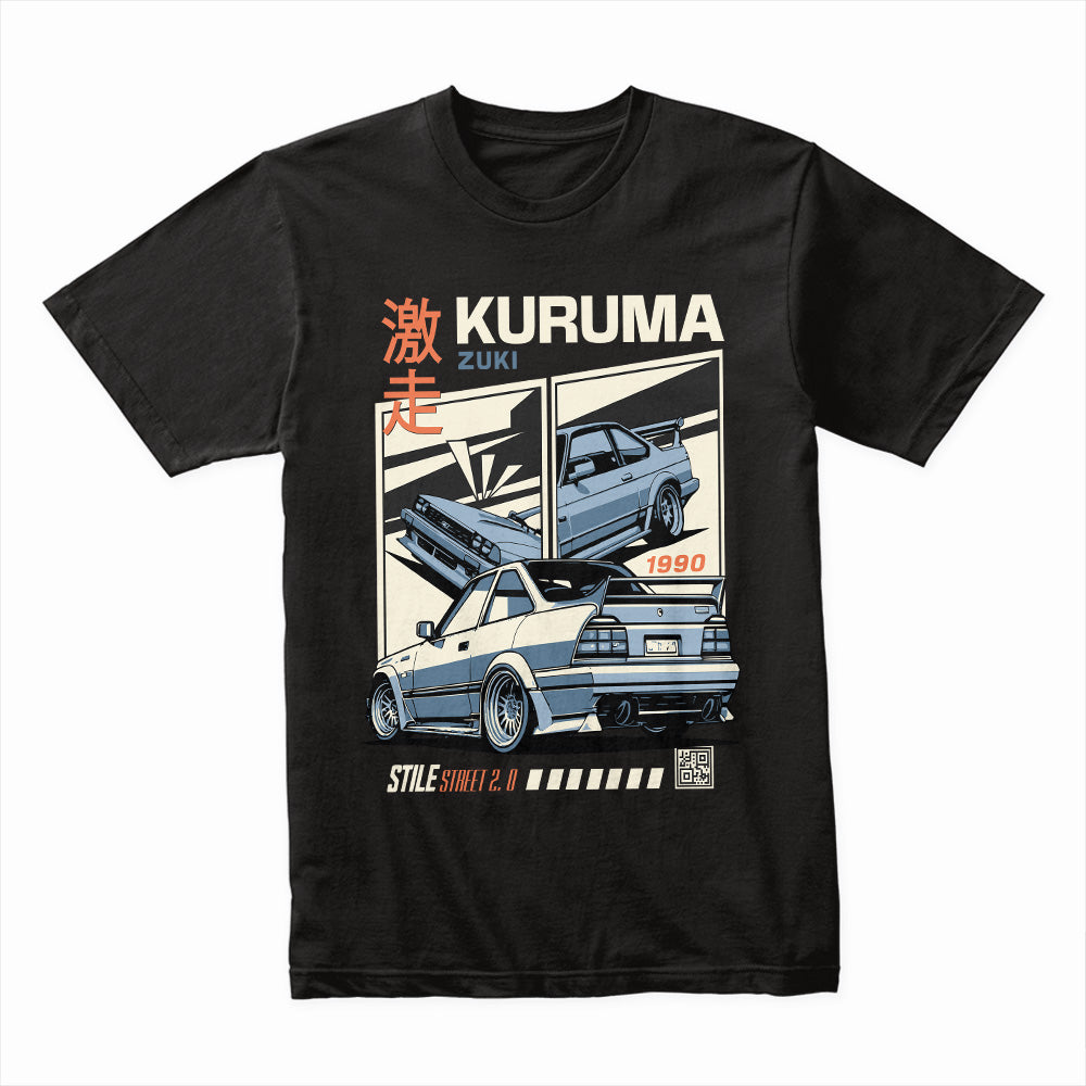 KURUMA ZUKI T-Shirt – Retro ‘90s JDM Street Racing Icon