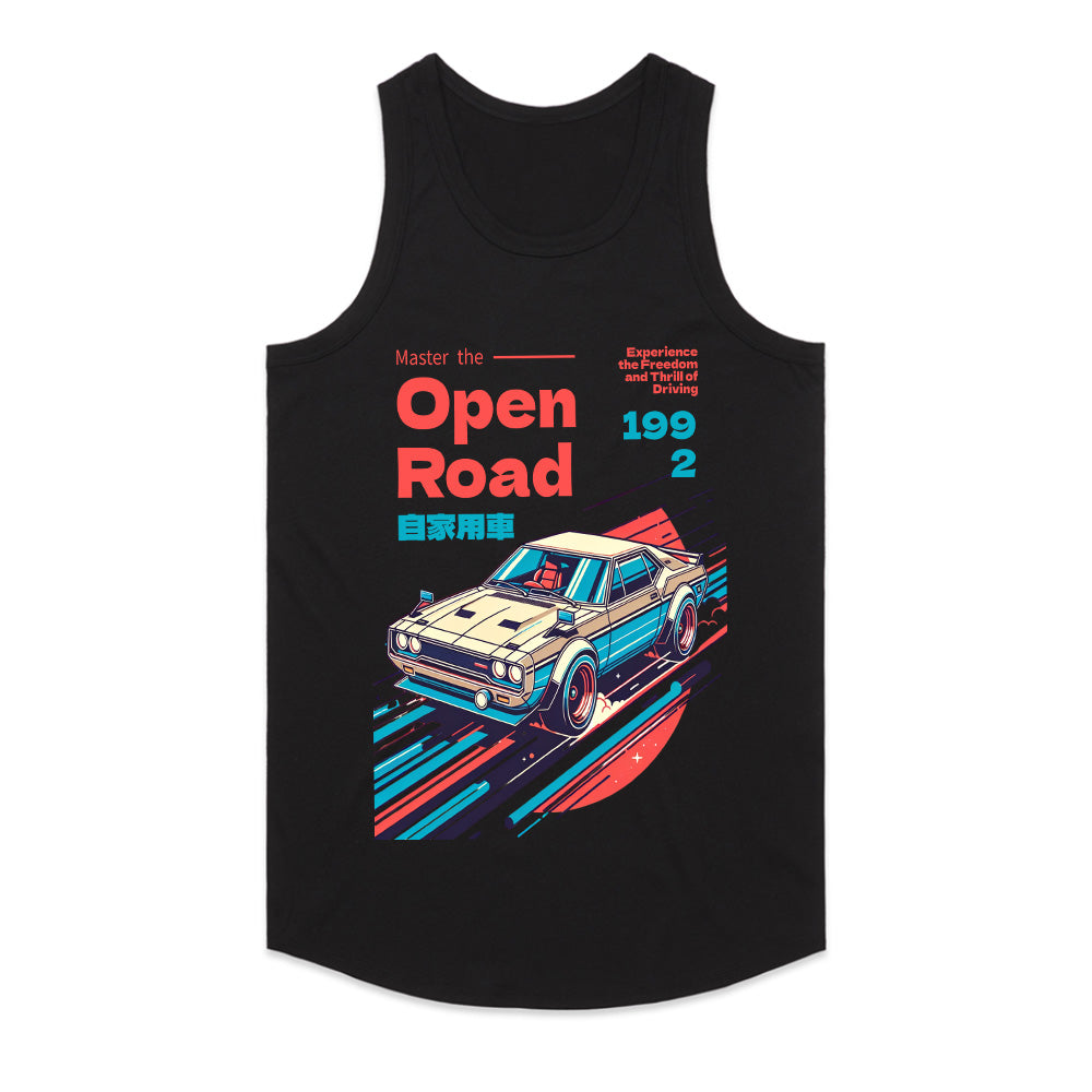 OPEN ROAD T-Shirt – Retro JDM Skyline Speed Legend