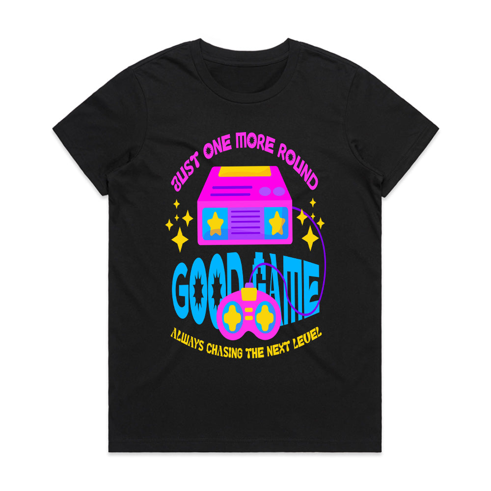 Good Game – Just One More Round" Retro Gamer T-Shirt