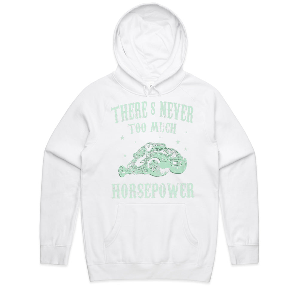 There's Never Too Much Horsepower" Hot Rod T-Shirt – Ultimate Speed Lover’s Tee!