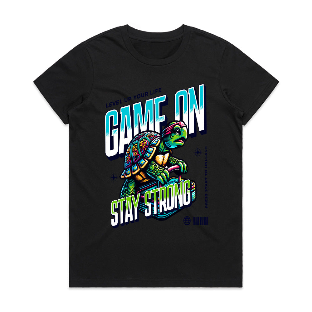 Game On - Stay Strong Turtle Gaming T-Shirt