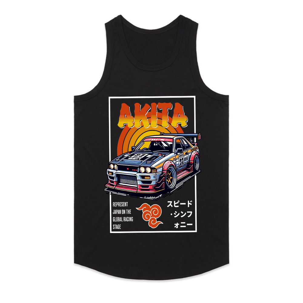 Akita Speed Demon JDM Racing T-Shirt – Retro Motorsport Edition