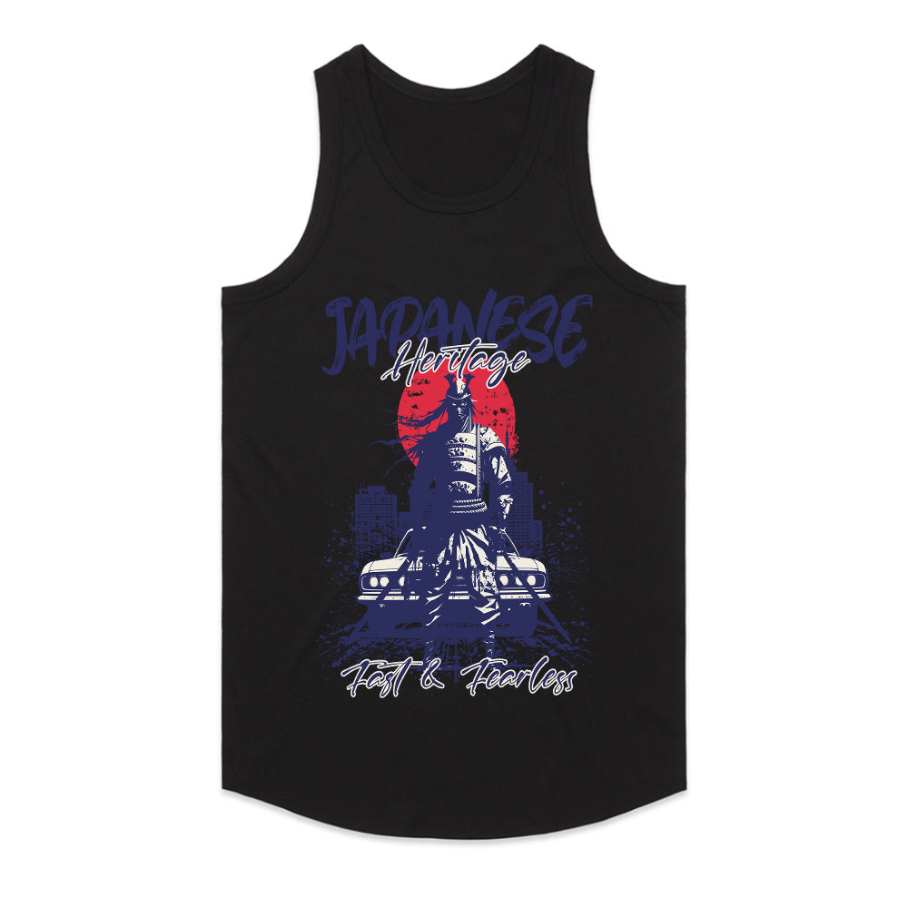 Japanese Heritage T-Shirt – Fast & Fearless Samurai JDM Edition