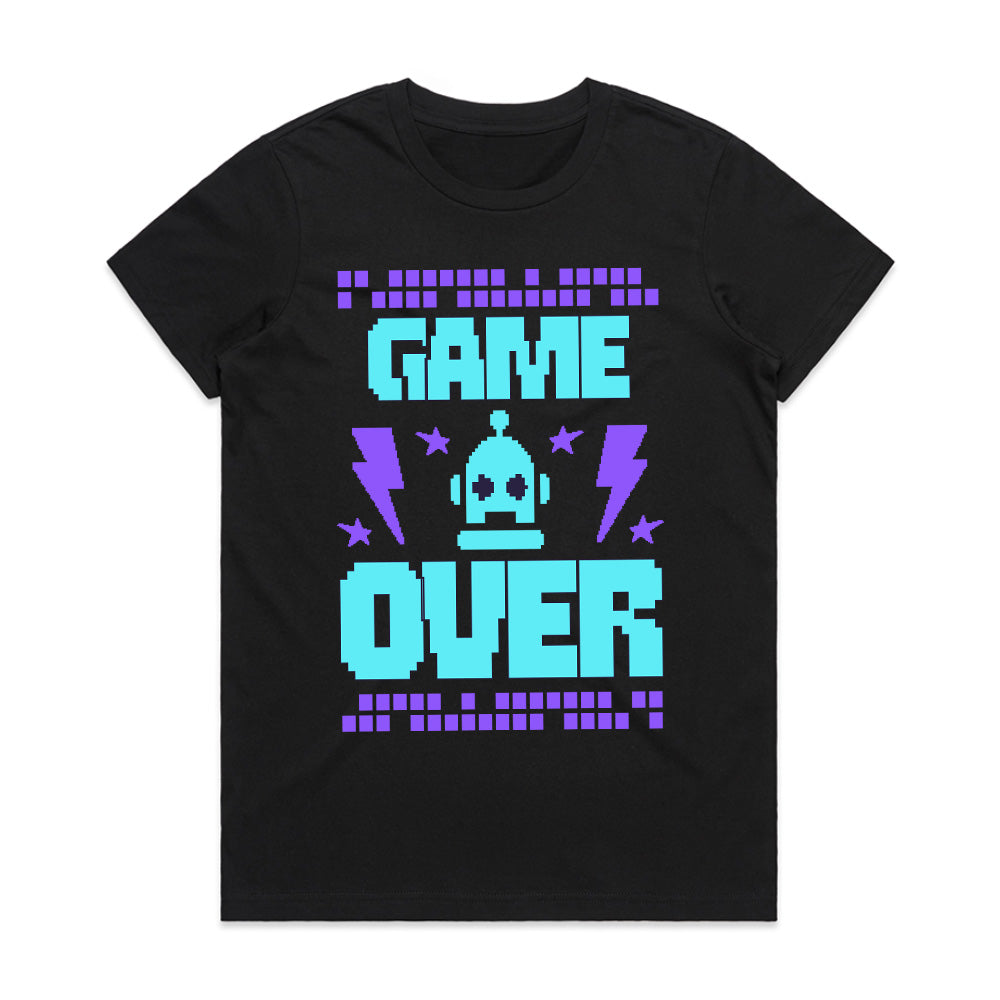 Game Over - Retro Pixel Robot Gamer T-Shirt
