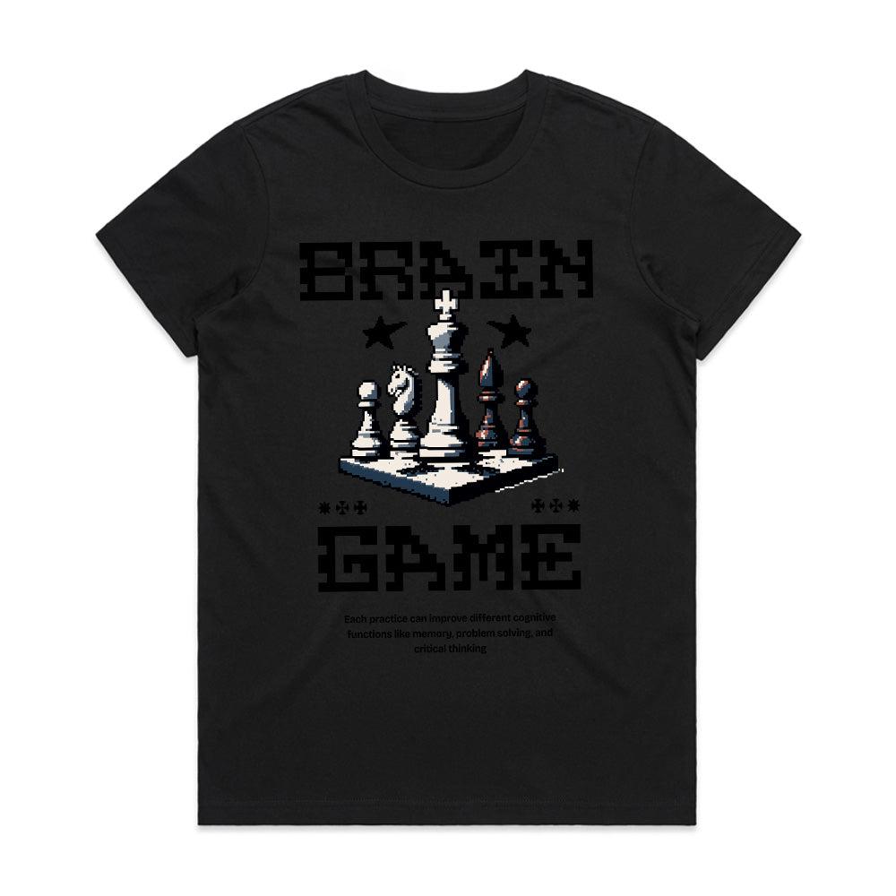 Brain Game - Retro Chess Strategy T-Shirt