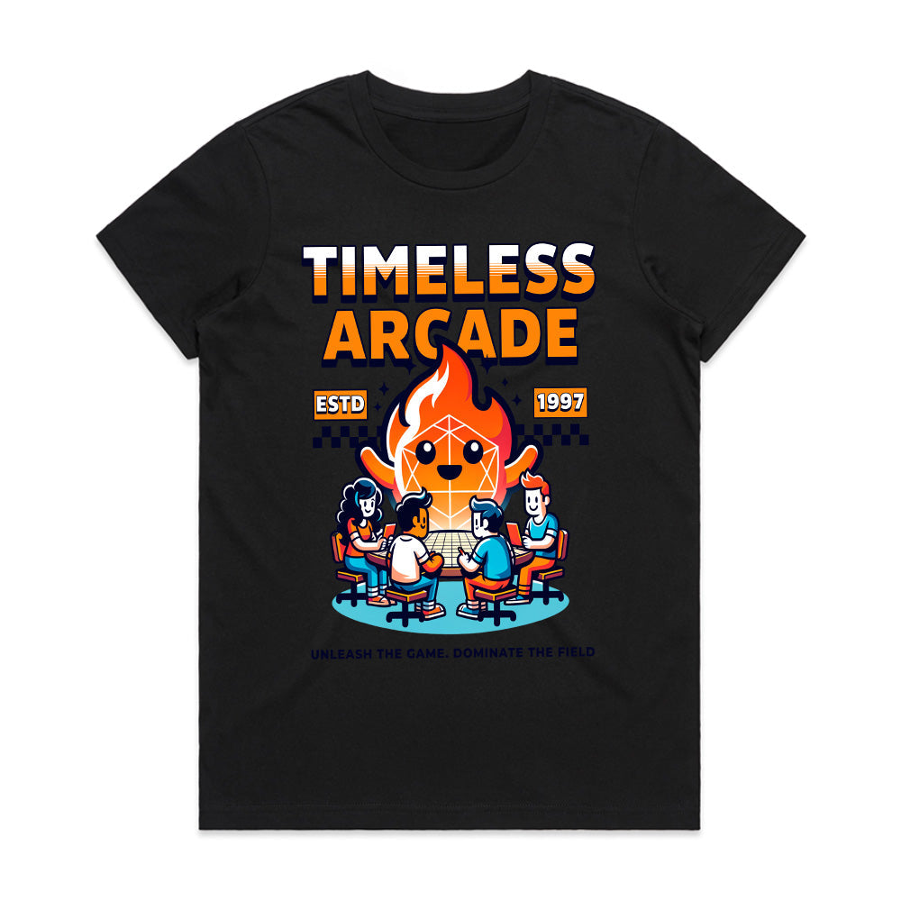 Timeless Arcade - Retro Gaming & Tabletop Fusion T-Shirt
