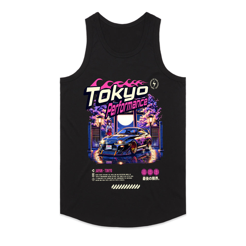 Tokyo Performance T-Shirt – Neon JDM Street Racing & Cyberpunk Aesthetic