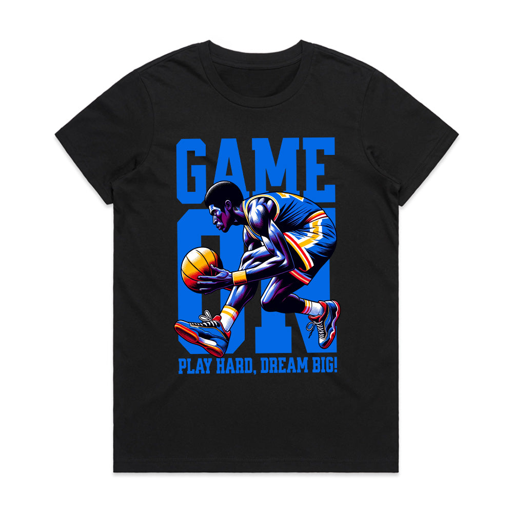 Game 01 - Play Hard, Dream Big Basketball T-Shirt