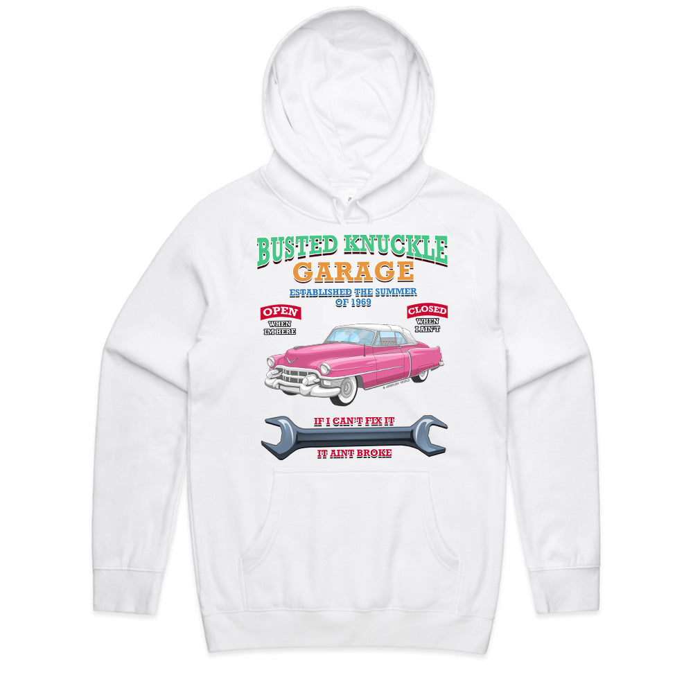 Busted Knuckle Garage Classic Car T-Shirt – Vintage Auto Shop Tee for Mechanics & Car Lovers!