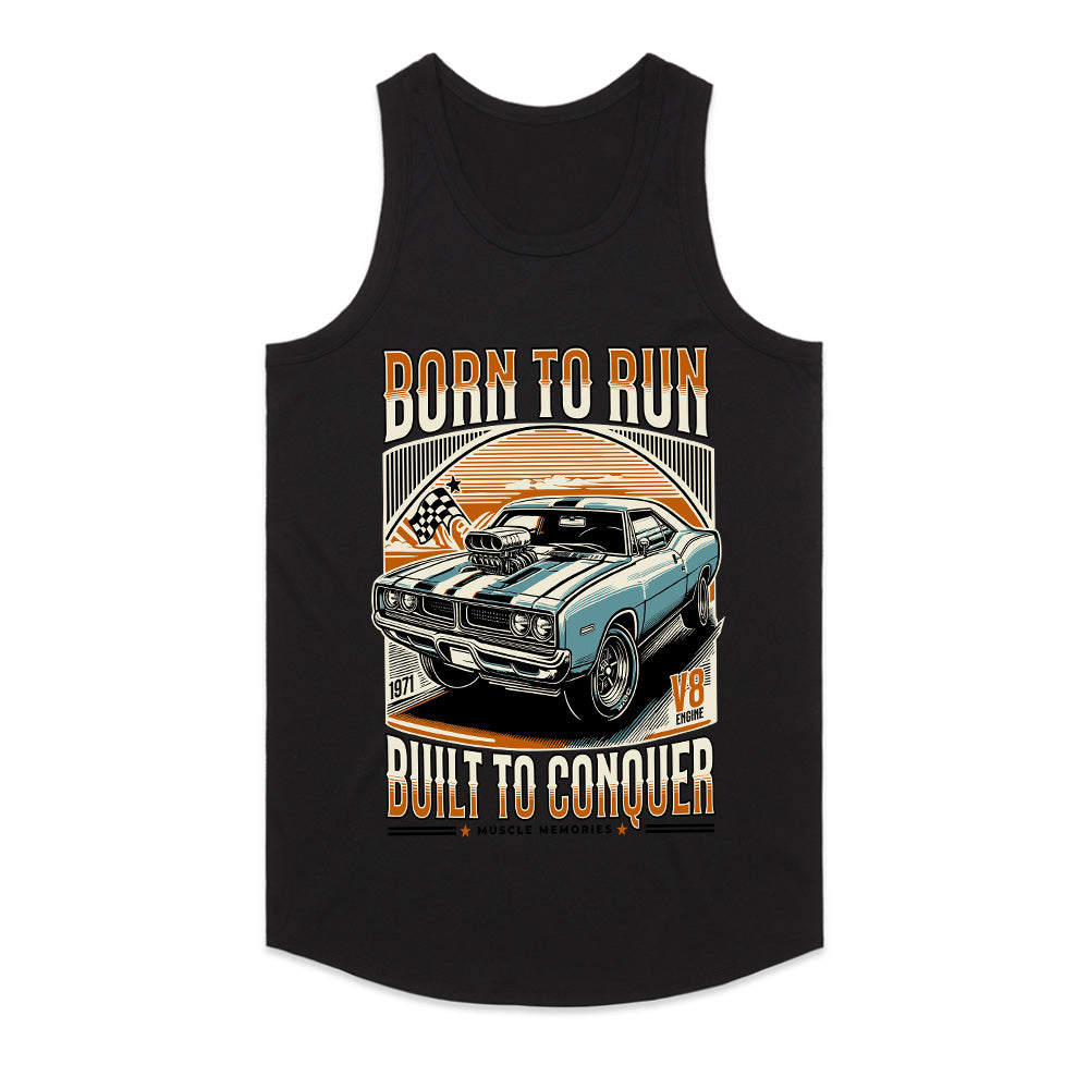 Born to Run – Built to Conquer Muscle Car T-Shirt