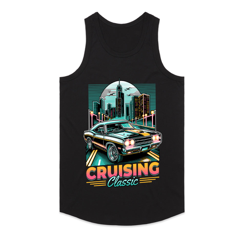 Cruising Classic – Retro Muscle Car Night Drive Tee