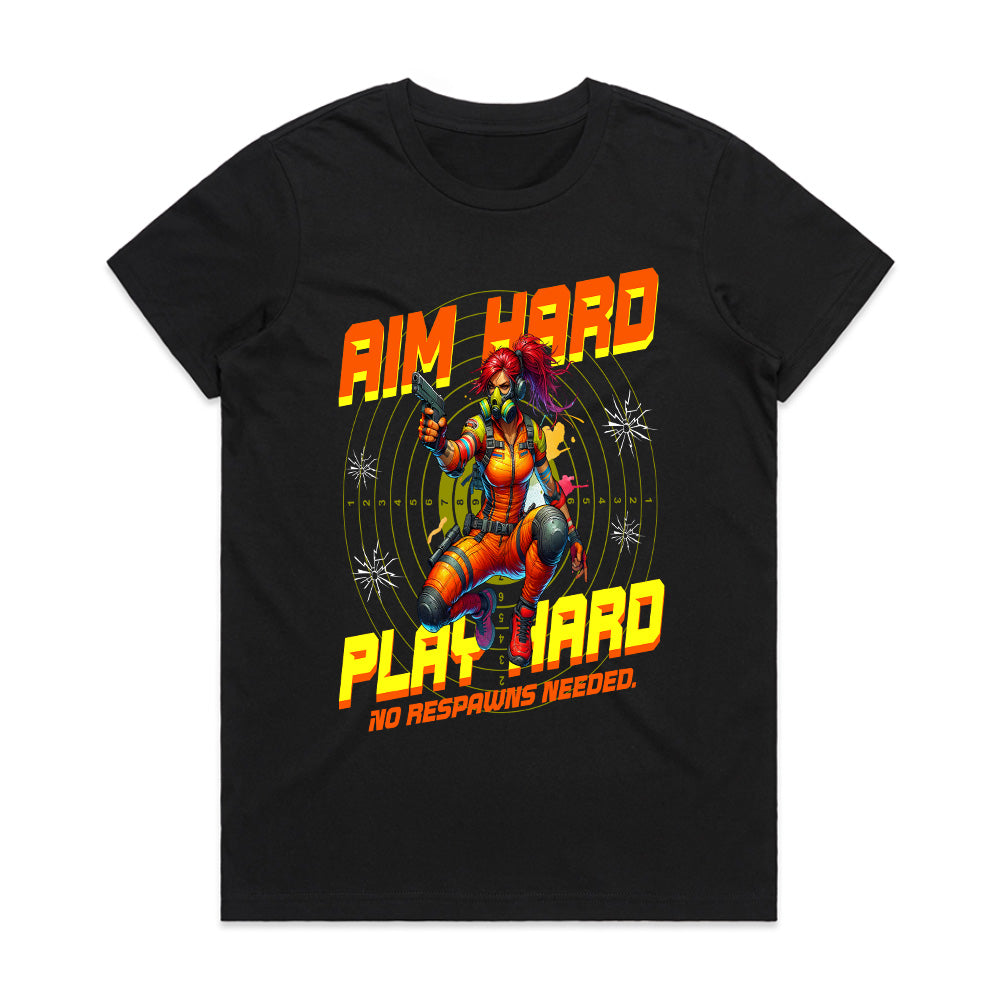 Aim Hard, Play Hard - Tactical Gamer T-Shirt