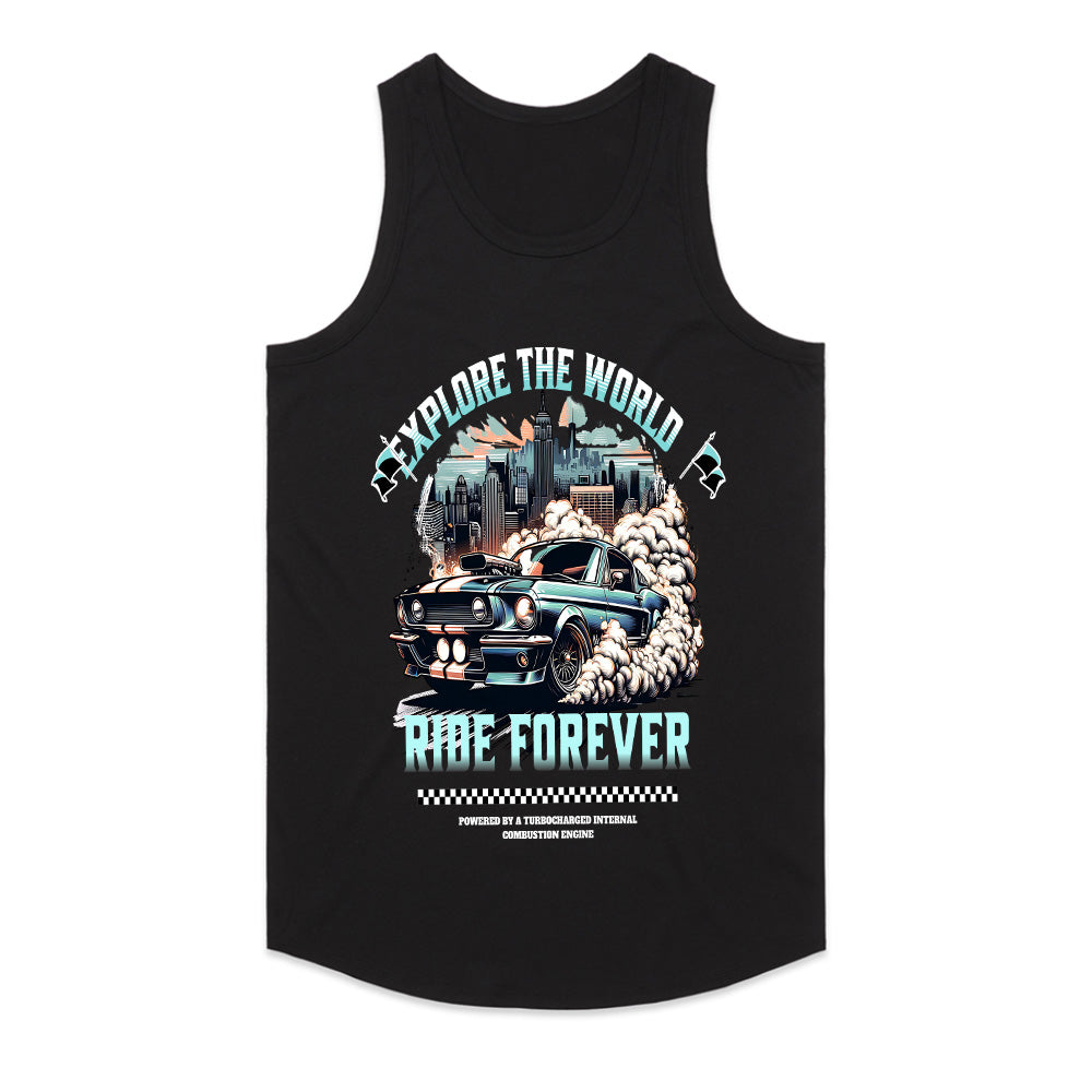 Ride Forever – Explore the World Muscle Car Tee