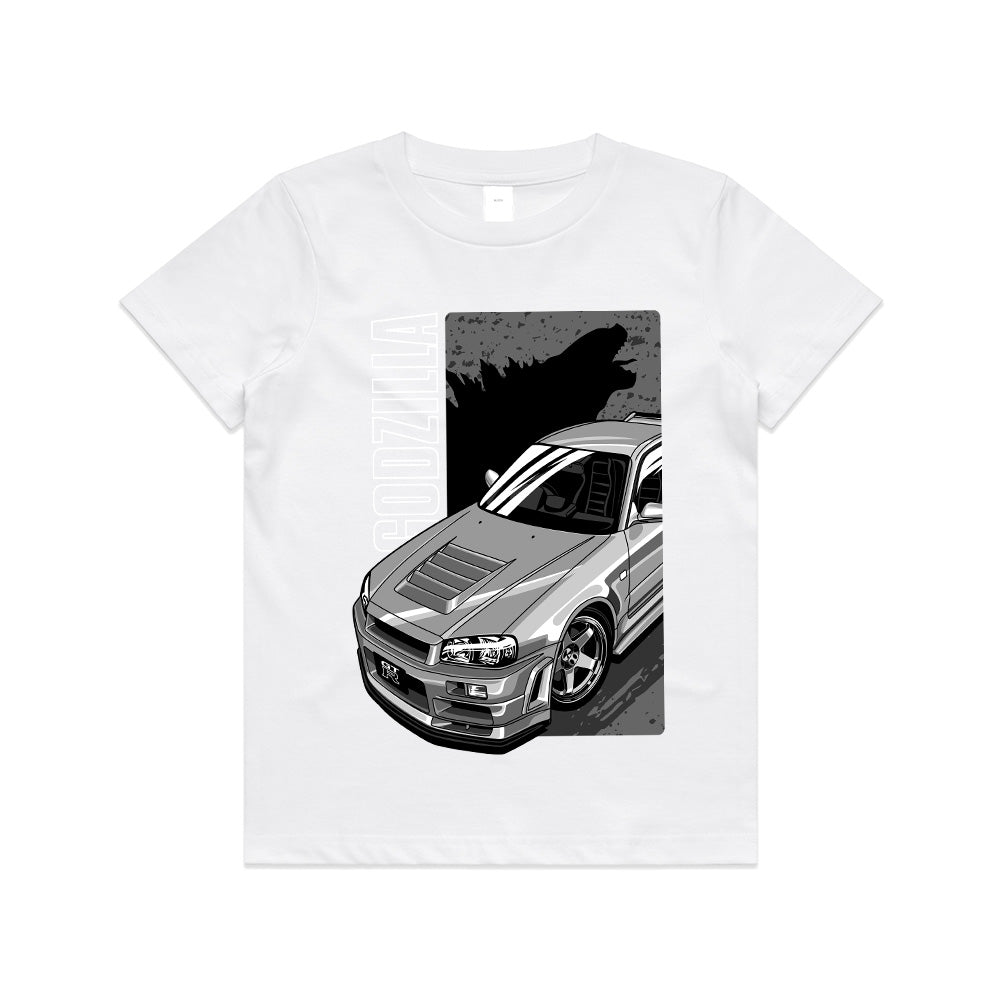 Godzilla R34 Skyline GTR T-Shirt – JDM Iconic Street Racer