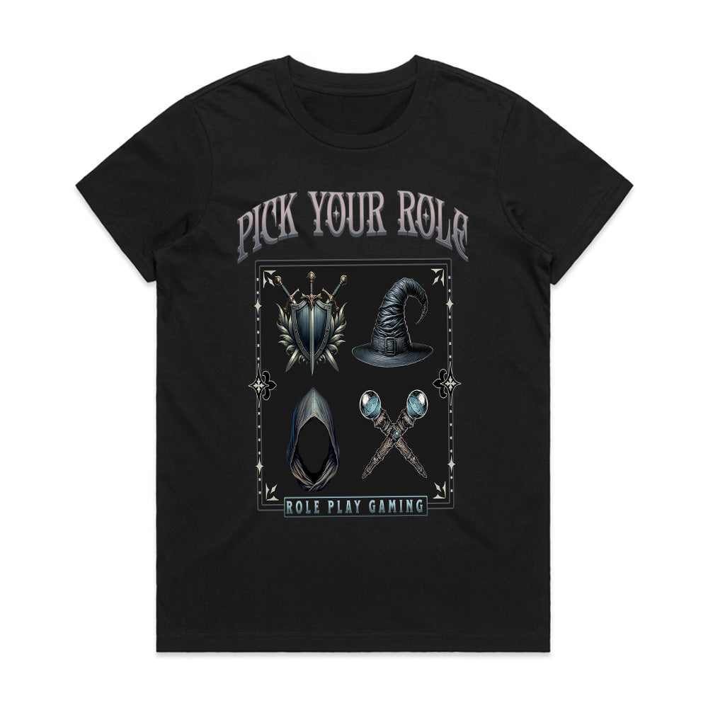 Pick Your Role - RPG Fantasy Class Selection T-Shirt