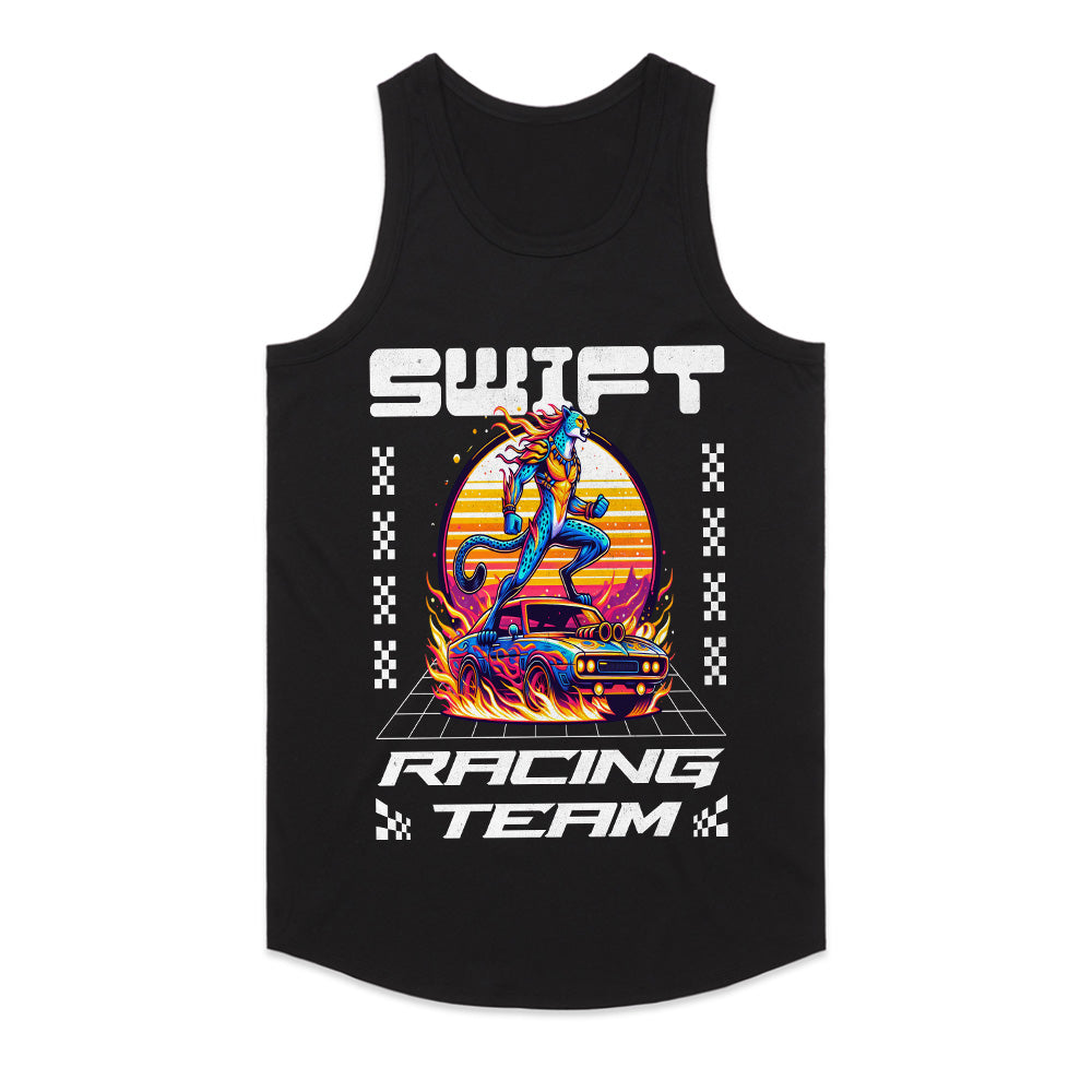 Swift Racing Team – Neon Futuristic Speed T-Shirt