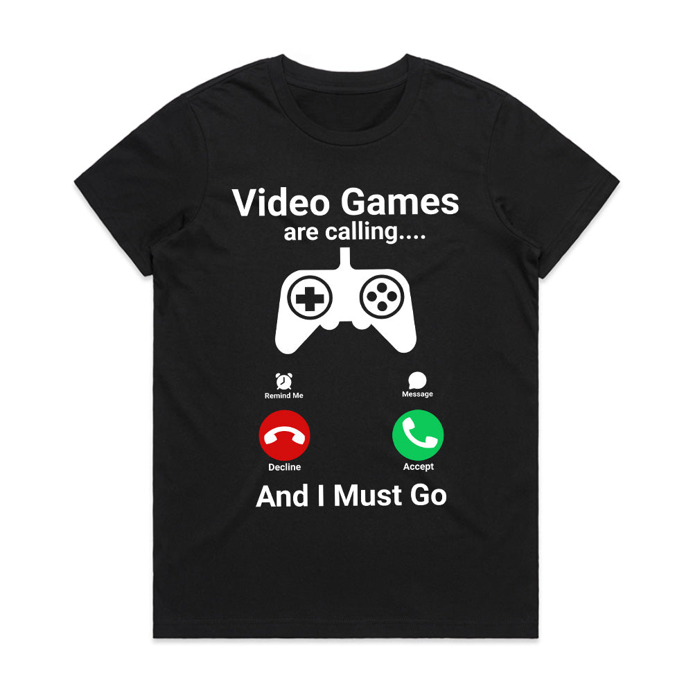 "Video Games Are Calling" Funny Gamer T-Shirt - Gaming Life Design