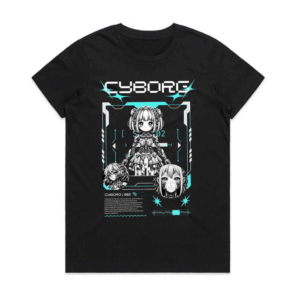 Futuristic Cyberpunk Cyborg T-Shirt – Techwear Aesthetic