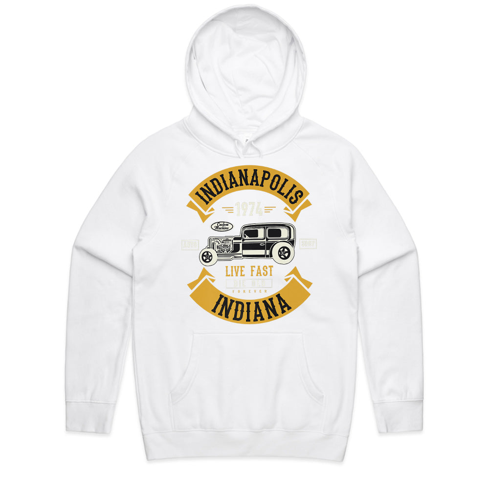 Indianapolis Vintage Hot Rod T-Shirt – Classic Muscle Car Tribute