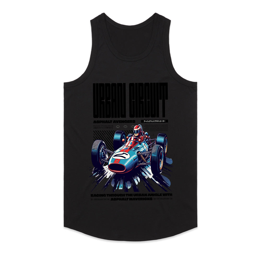 Urban Circuit Vintage Racer Graphic Tee – High-Speed Retro Racing Style