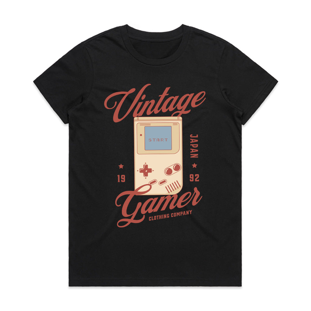 "Vintage Gamer" Retro Handheld Console T-Shirt - 1992 Japan Gaming Nostalgia