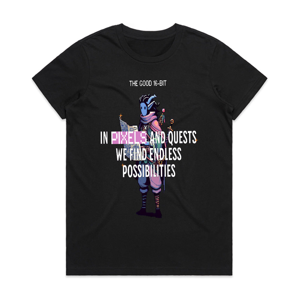 Pixel Quest T-Shirt – Retro 16-Bit Adventure Gaming