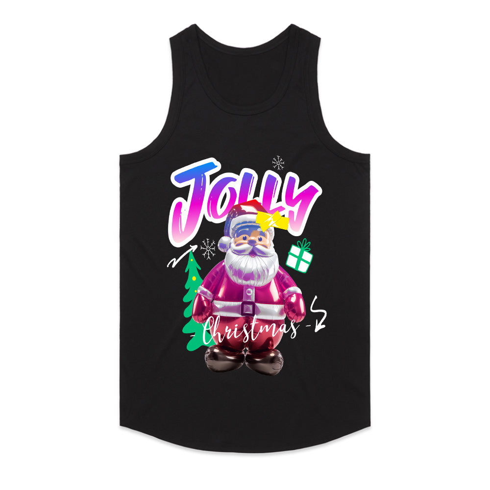 Jolly Christmas Retro Santa Tee – Fun & Festive Holiday Shirt