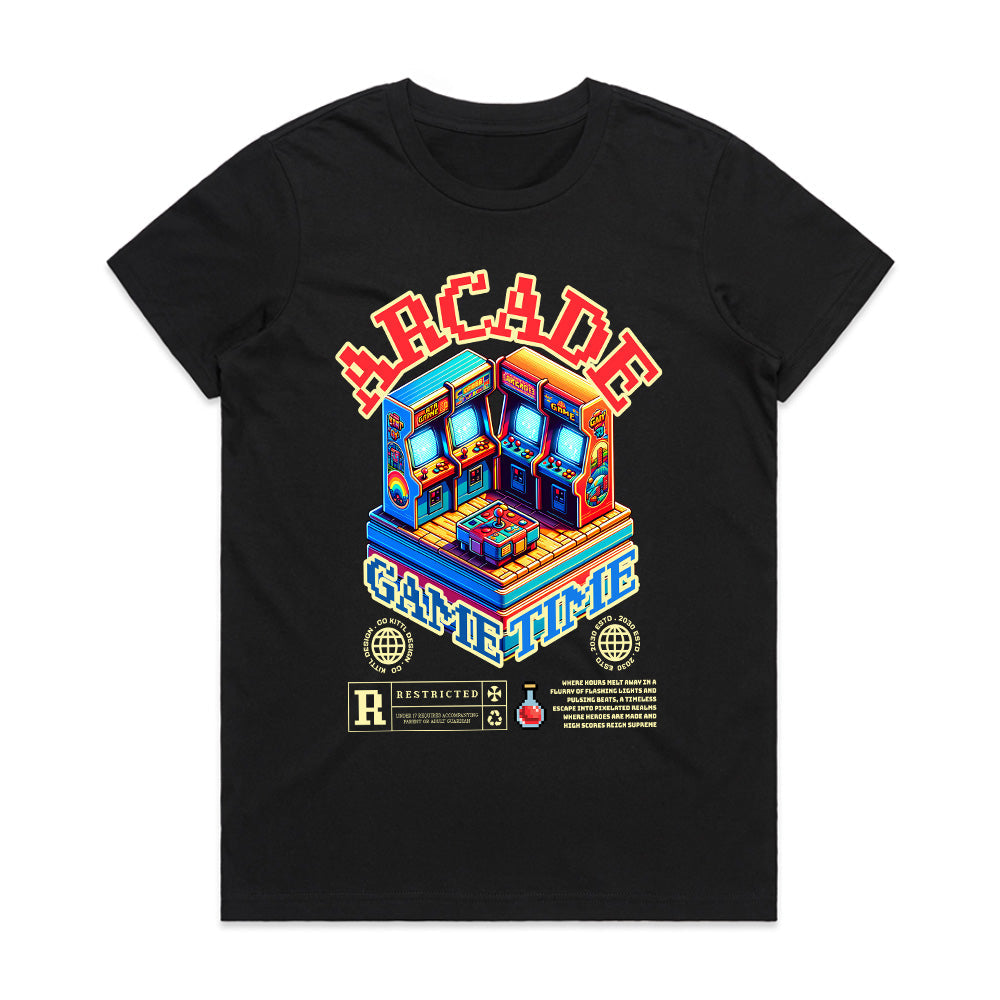 Arcade Game Time T-Shirt – Retro Gaming Nostalgia