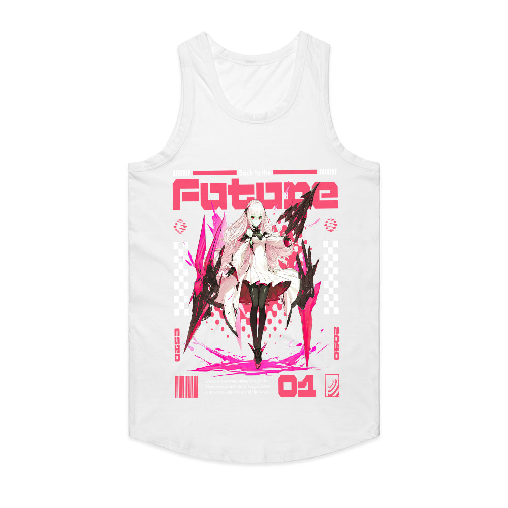 Future Cyber Valkyrie – Neon Sci-Fi Anime Tee