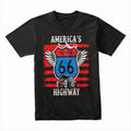 America’s Highway Route 66 Hot Rod T-Shirt – Vintage Retro Car Tee