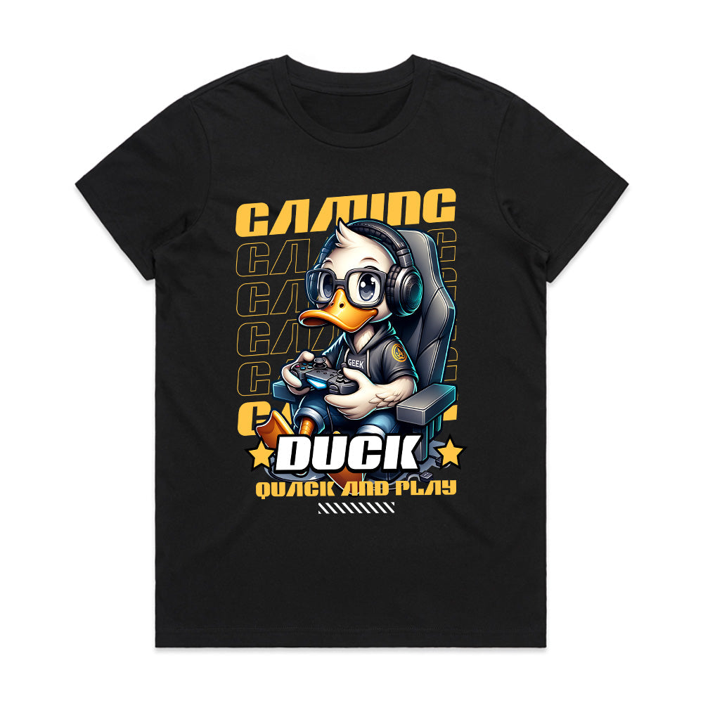 Gaming Duck T-Shirt – "Quack and Play" Gamer Tee for Fun & Style