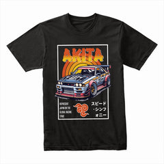 Akita Speed Demon JDM Racing T-Shirt – Retro Motorsport Edition