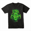 Green Vintage Classic Car Hot Rod Outline Graphic T-Shirt | Retro Hot Rod Design
